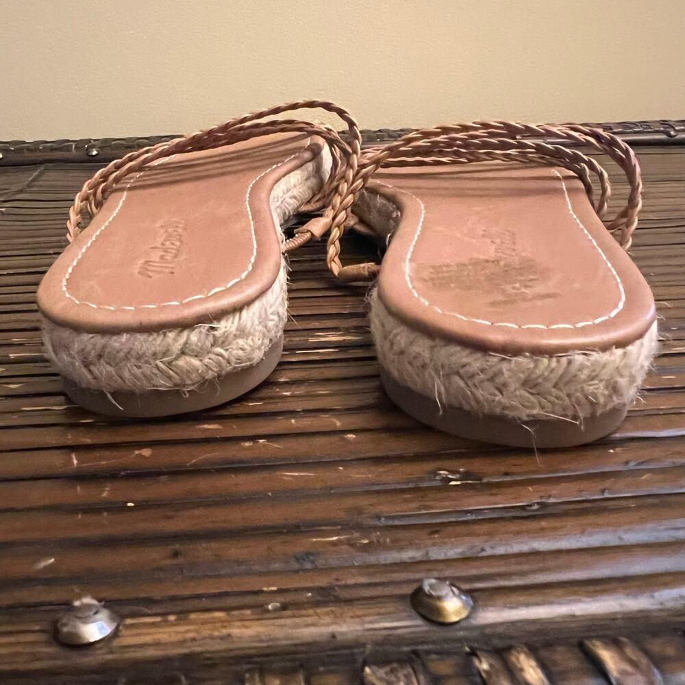 Madewell Women's Kathryn Espadrille Braided Leather Slide Flat Sandals Size 6.5 - Picture 6 of 7